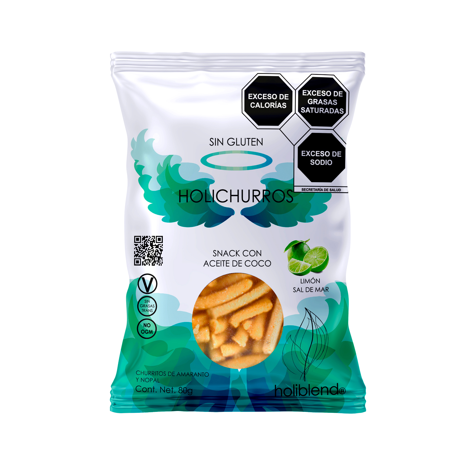 Holiblend Holichurros Sabor Limón Y Sal De Mar 80g